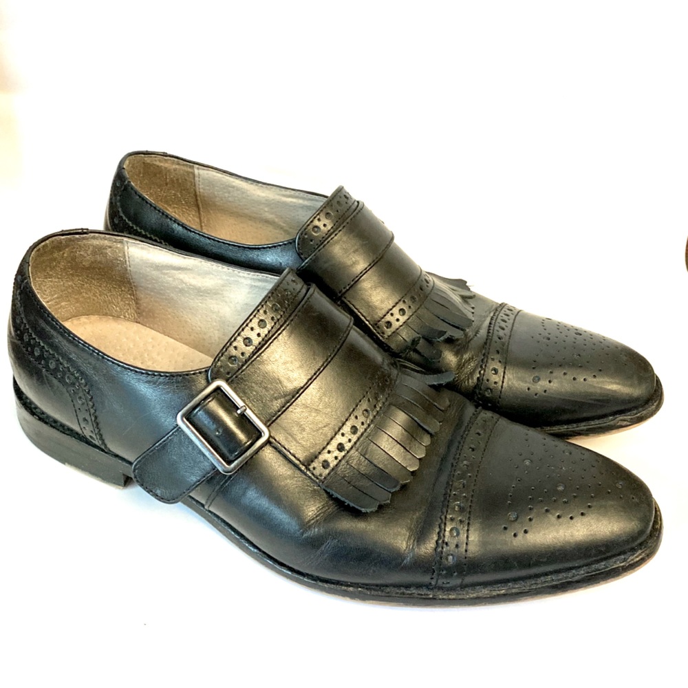 Banana Republic men’s black monk strap shoes